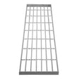 Verzinkter Gitterrost in rechteckiger Form, 800mm x 240mm, mit gleichmäßigen, stabilen Streben und silberner, glänzender Oberfläche