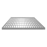 Verzinkter Gitterrost in quadratischer Form, 700mm x 700mm, mit gleichmäßigen, robusten Streben und glatter, silberner Oberfläche für hohe Stabilität und Langlebigkeit