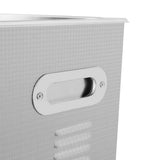 Ultraschallreiniger aus Edelstahl mit glänzender Oberfläche, praktischen Griffen und strukturiertem Design, ideal für gründliche Reinigung von Gegenständen