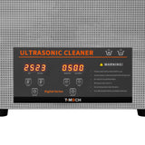 Ultraschallreiniger T-Mech mit digitalem Display, rot leuchtenden Ziffern, Edelstahl-Oberfläche und robustem Gehäuse für effiziente Reinigung