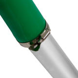Grüne Saugstange aus robustem Material mit silbernem Metallverschluss, ideal für die Reinigung von Dachrinnen, Länge 7,2 m