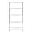 Hochwertiges Drahtregal in Silber, 35cm x 90cm x 180cm, mit fünf stabilen, offenen Regalböden für optimale Lagerung und Organisation