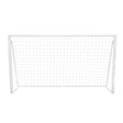 Weißes Fußballtor 3,6m x 1,8m mit stabiler Netzstruktur, ideal für den Garten oder das Training, inklusive Tragetasche und Torwand