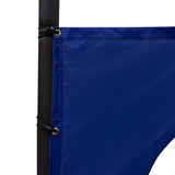 Zielscheibe für Golfkäfig, aus strapazierfähigem, blauem Material, mit stabilen schwarzen Halterungen und verstärkten Ösen für einfache Montage