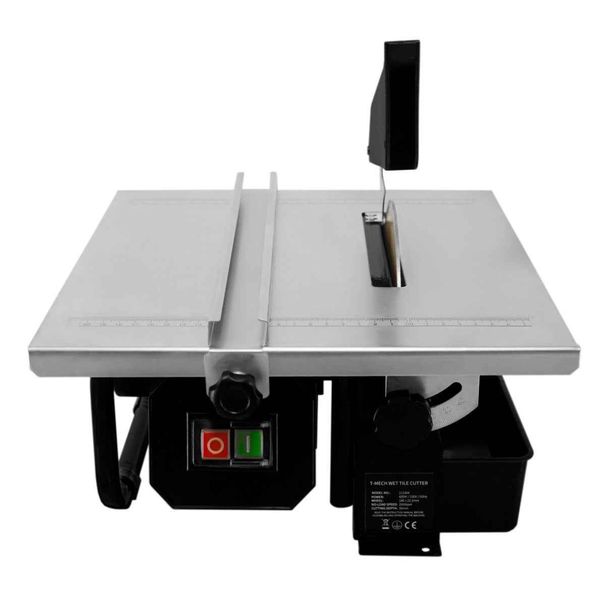 T-Mech elektrischer Fliesenschneider mit 180 mm Klinge, robustem Metallgehäuse, präziser Schnittführung und benutzerfreundlichen Bedienelementen