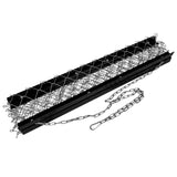 Ketten Wiesenegge in Schwarz mit robustem Metallrahmen und vernetzten Ketten, ideal für die Bodenbearbeitung und Rasenpflege, 1,5m x 1,2m