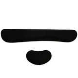 Schwarze, ergonomische Kniestuhlauflage aus weichem Material, mit einer geschwungenen Form für optimalen Komfort und Unterstützung beim Sitzen