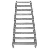 Verstellbare, zehnteilige Treppe aus verzinktem Stahl, 900 mm breit, mit rutschfesten Stufen und robustem, langlebigem Design für sicheren Zugang