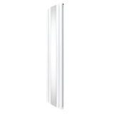 Weißer Heizkörper mit integriertem Spiegel, schlankes Design, 1800mm x 425mm, glatte Oberfläche und moderne Ästhetik für jeden Raum