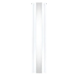Ovaler weißer Röhrenheizkörper mit integriertem Spiegel, 1800mm x 380mm, glänzende Oberfläche und schlankes, modernes Design für stilvolle Badezimmer