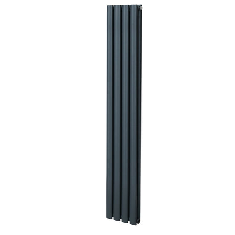 Ovaler Röhrenheizkörper in Anthrazitgrau, 1600mm x 240mm, mit glatter Oberfläche und eleganten, schlanken Linien für modernes Wohndesign