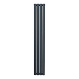 Ovaler Röhrenheizkörper in Anthrazitgrau, 1600mm x 240mm, mit glatten, modernen Linien und einer eleganten, minimalistischen Form für stilvolle Heizlösungen