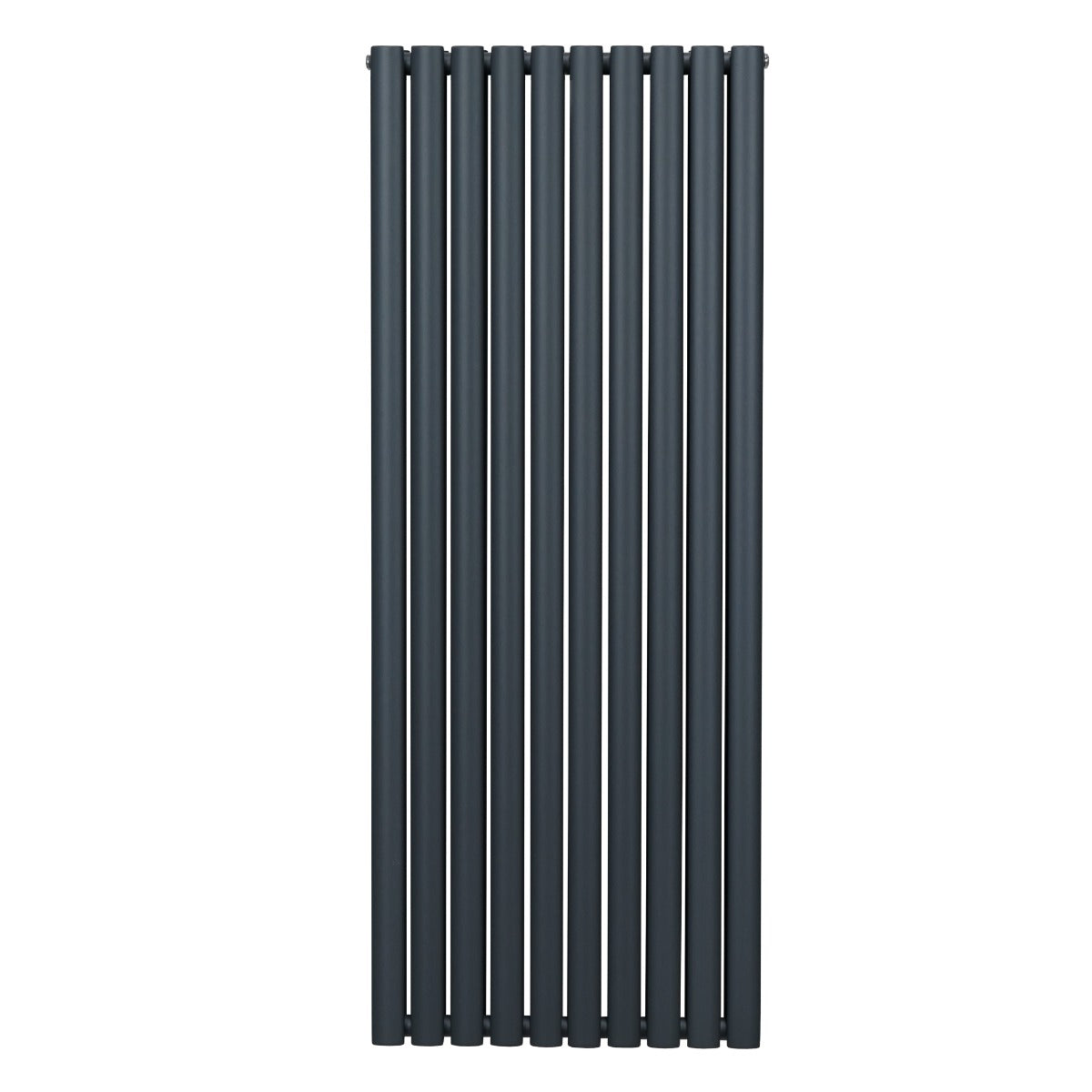 Ovaler Röhrenheizkörper in Anthrazitgrau, 1600mm x 600mm, mit glatten, runden Rohren und modernem, schlankem Design für effiziente Wärmeabgabe