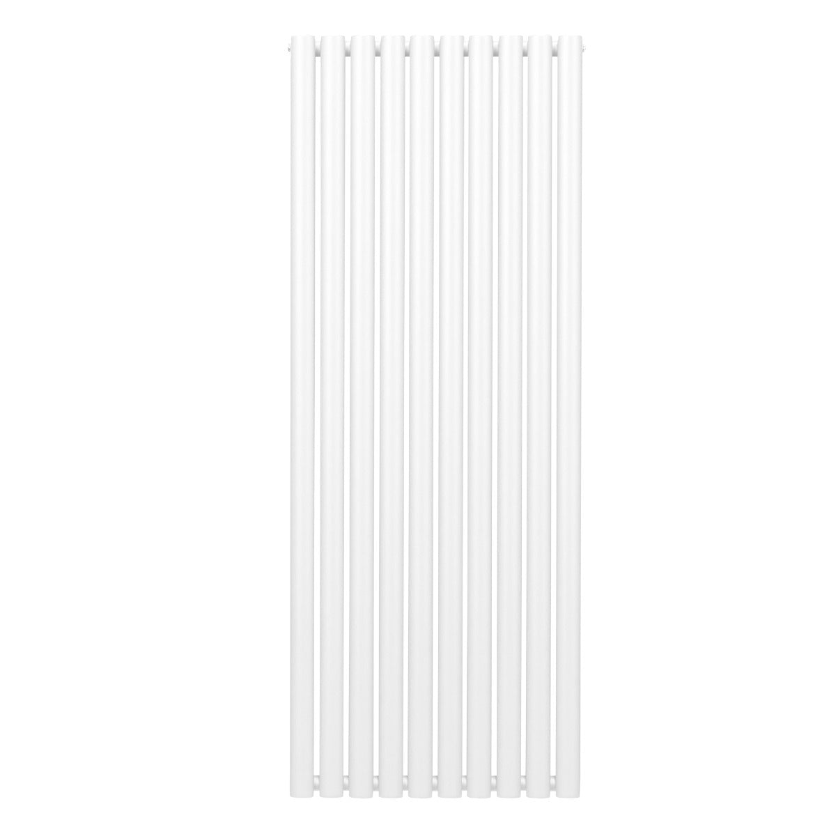Ovaler Röhrenheizkörper in Weiß, 1600mm x 600mm, mit glatter Oberfläche und gleichmäßigen, vertikalen Röhren für effiziente Wärmeverteilung