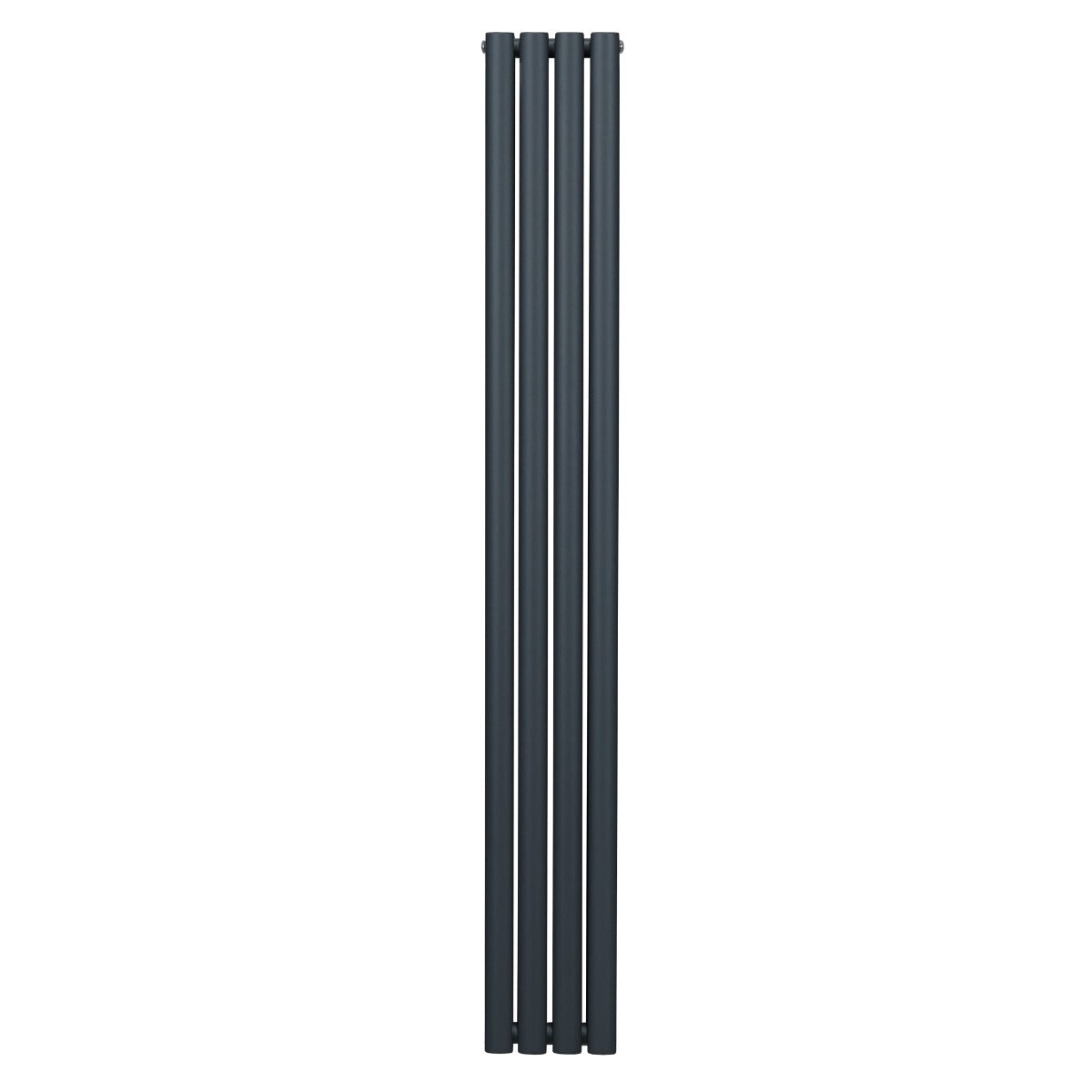Ovaler Röhrenheizkörper in Anthrazitgrau, 1800mm x 240mm, mit glatter, mattschwarzer Oberfläche und modernem, schlankem Design für effiziente Wärmeabgabe