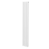 Ovaler Röhrenheizkörper in Weiß, 1800mm x 240mm, mit glatten, runden Rohren und modernem Design, ideal für stilvolle Heizlösungen in jedem Raum