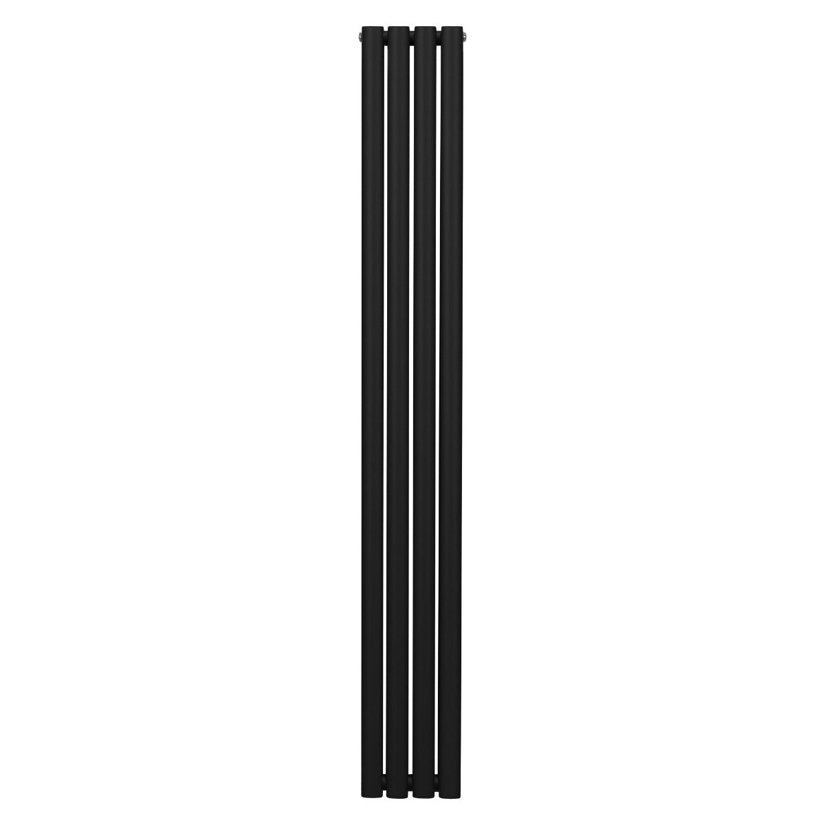 Schwarzer ovaler Röhrenheizkörper mit einer Höhe von 1800 mm und einer Breite von 240 mm, elegant und modern im Design, ideal für jeden Raum