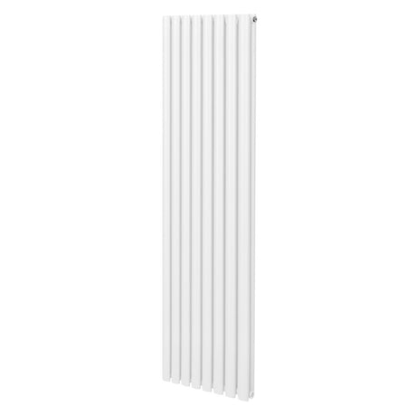 Ovaler Röhrenheizkörper in Weiß, 1800mm x 480mm, mit glatter, glänzender Oberfläche und schlankem, modernem Design für effiziente Wärmeabgabe