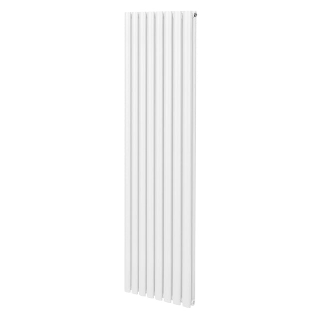 Ovaler Röhrenheizkörper in Weiß, 1800mm x 480mm, mit glatter, glänzender Oberfläche und schlankem, modernem Design für effiziente Wärmeabgabe