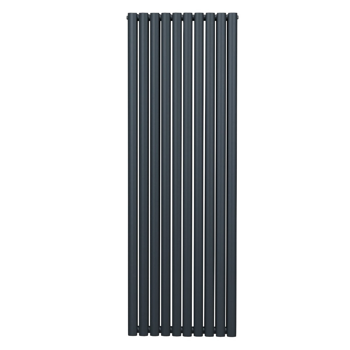 Ovaler Röhrenheizkörper in Anthrazitgrau, 1800mm x 600mm, mit schlanken, vertikalen Röhren und glatter, moderner Oberfläche für effiziente Wärmeverteilung