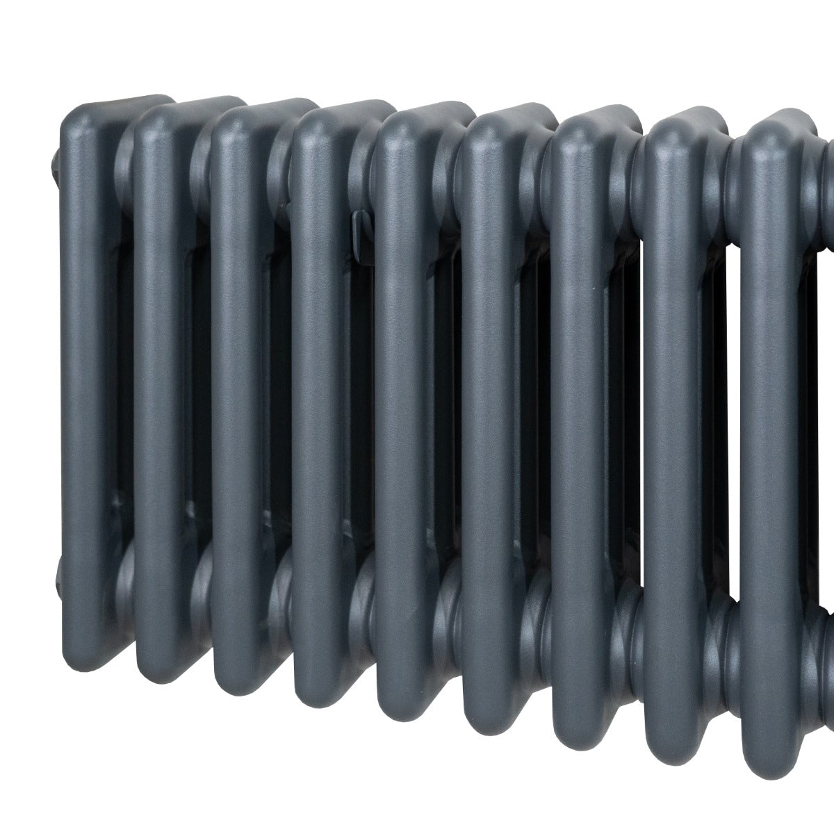Traditioneller 3-Spalten-Heizkörper in Anthrazitgrau, 1500 x 202 mm, mit glatter, robuster Oberfläche und klassischem Design für effiziente Wärmeabgabe