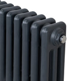Traditioneller 3-Spalten-Heizkörper in Anthrazitgrau, 1800 x 562 mm, mit glatter Oberfläche und robustem, modernem Design für effiziente Wärmeabgabe