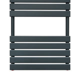 Flachheizkörper für Handtücher in Anthrazitgrau, 1200mm x 450mm, mit glatten, modernen Linien und robustem Metallrahmen, ideal für Badezimmer