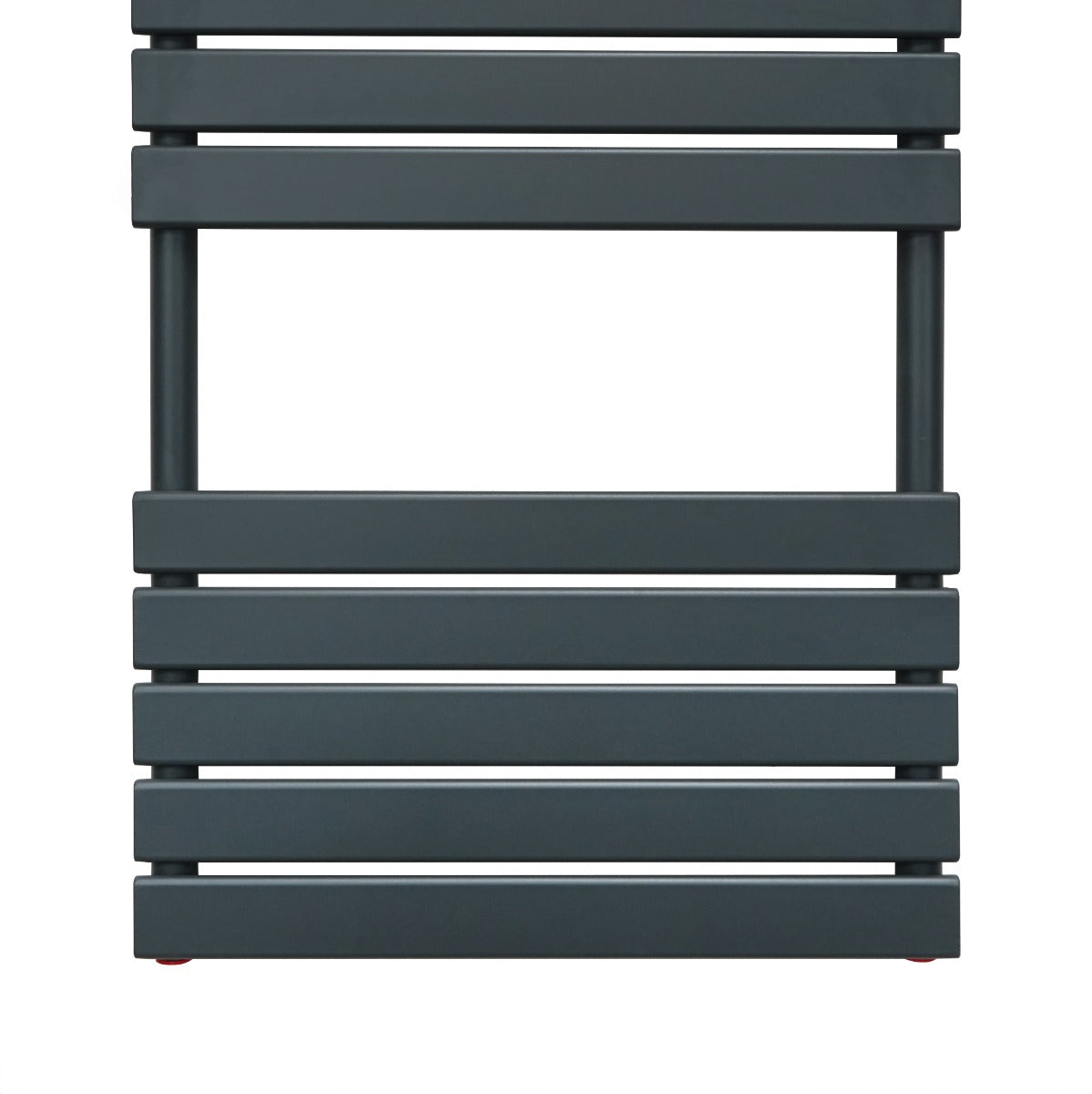 Flachheizkörper für Handtücher in Anthrazitgrau, 1200mm x 500mm, mit glatten, horizontalen Lamellen und modernem, minimalistischen Design