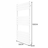 Flachheizkörper für Handtücher in Weiß, 1200mm x 500mm, mit glatten, modernen Linien und einem eleganten, minimalistischen Design