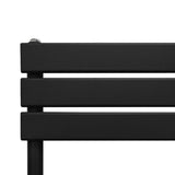 Flachheizkörper für Handtücher in elegantem Schwarz, 1200mm x 500mm, mit glatten, modernen Linien und robustem Metallmaterial für stilvolle Badezimmerheizung