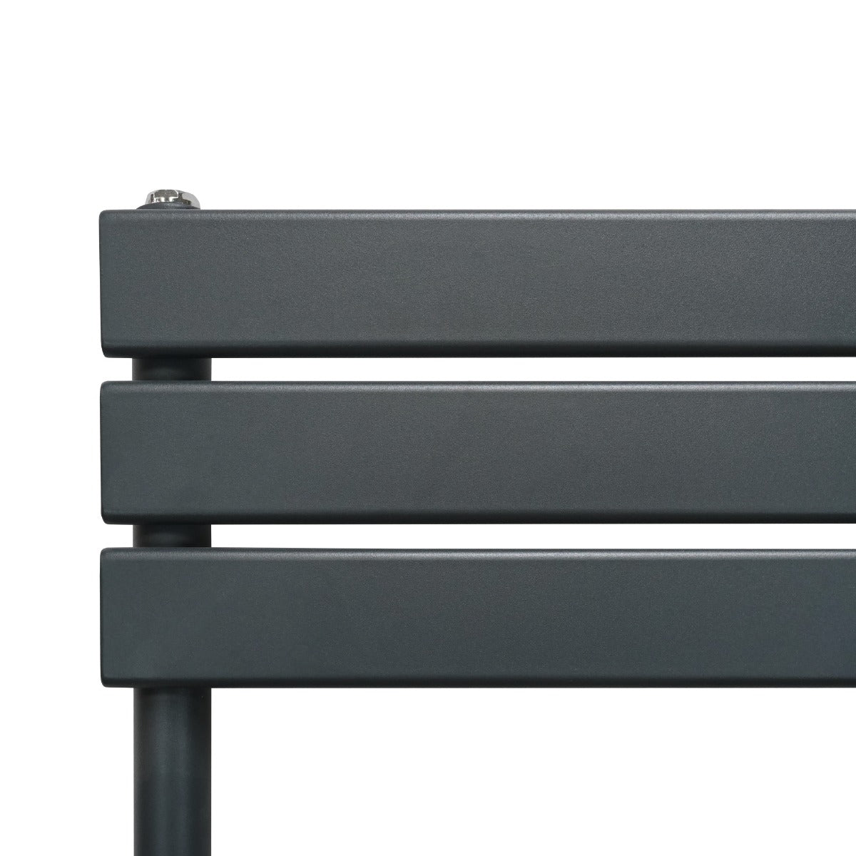Flachheizkörper für Handtücher in Anthrazitgrau, 1200mm x 600mm, mit glatten, modernen Linien und robustem, pulverbeschichtetem Metallfinish