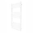 Flachheizkörper für Handtücher in Weiß, 1200mm x 600mm, mit glatten, horizontalen Lamellen und modernem, minimalistischen Design