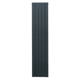 Anthrazitgrauer Aluminium Paneelheizkörper mit schlankem Design, 1800mm hoch und 395mm breit, ideal für moderne Wohnräume und effiziente Wärmeverteilung