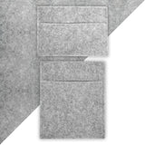Silbergraue Aufbewahrungstaschen aus weichem Filz, rechteckig mit zwei Fächern, ideal für Autos, bieten praktischen Stauraum und elegantes Design