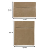 Beige Autostoff mit zwei praktischen Aufbewahrungstaschen, Maße 24x30 cm und 35x35 cm, aus weichem, strapazierfähigem Material für optimalen Komfort