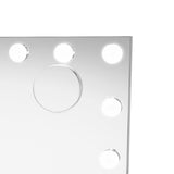 LED Bluetooth Spiegel in rechteckiger Form, 58 x 46 cm, mit sechs integrierten Lichtern für optimale Beleuchtung und klaren Reflexionen