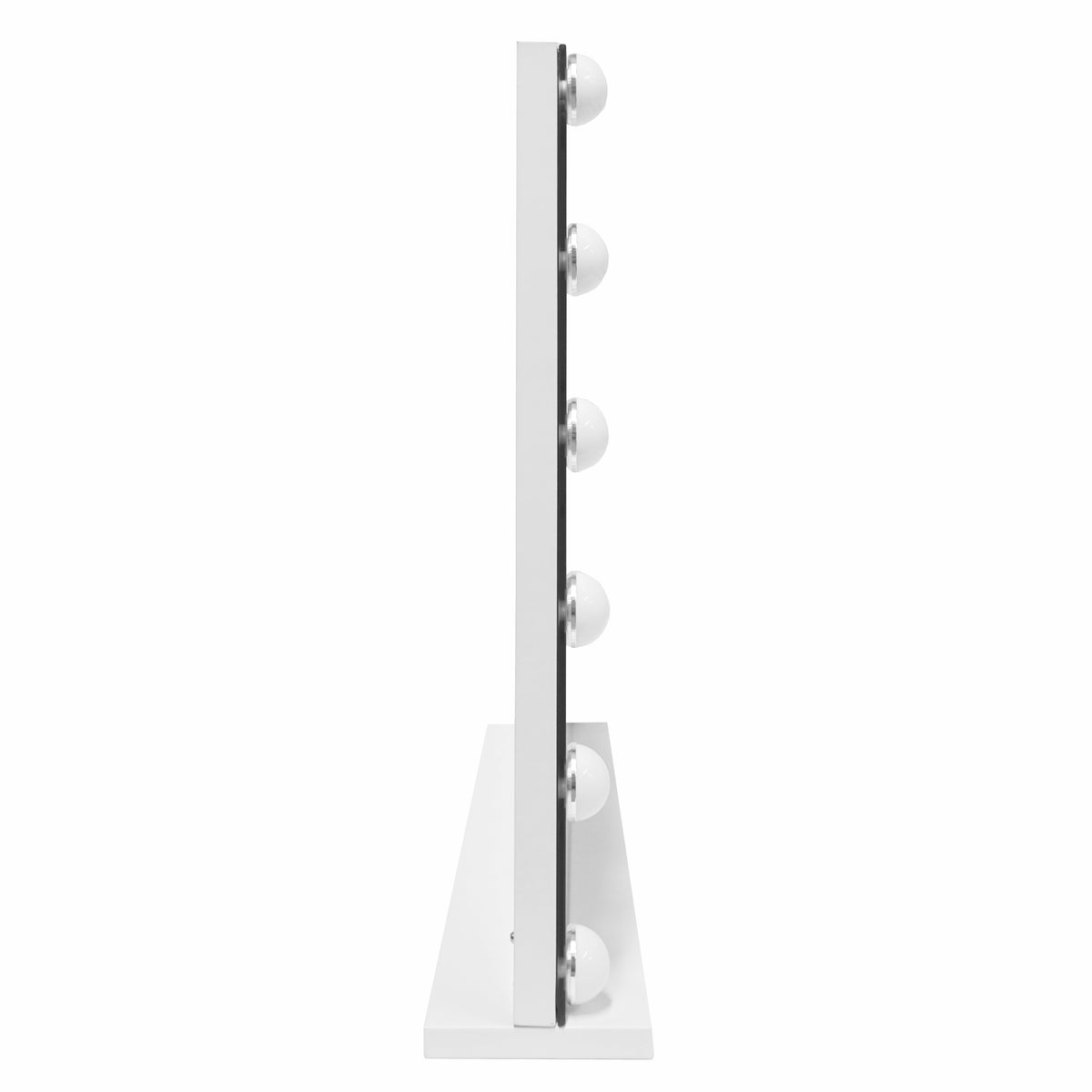 Eleganter LED Bluetooth Spiegel in Weiß, 80 x 60 cm, mit fünf integrierten Leuchten für optimales Licht und modernes Design, ideal für jedes Badezimmer