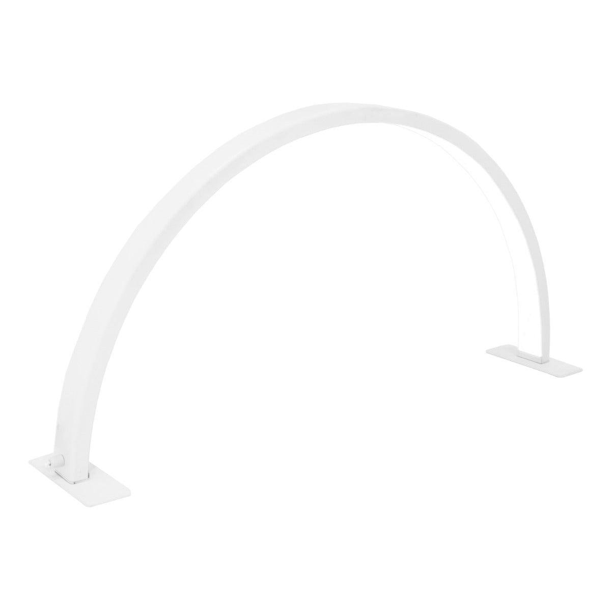 Halbmondförmige LED-Lampe in elegantem Weiß, mit glattem, modernem Design und stabilen Basisplatten für eine stilvolle Beleuchtung