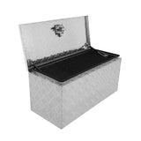 Großer Aluminium-Werkzeugkasten mit rutschfester Oberfläche, silberner Farbe und schwarzem Innenraum, ideal für Werkzeuge und Zubehör