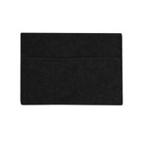 Schwarze Aufbewahrungstasche aus weichem, strapazierfähigem Material mit flacher Form und nahtlosem Design, ideal für Ordnung und Stil