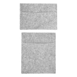 Silbergraue Aufbewahrungstaschen aus weichem Filz mit zwei praktischen Fächern, ideal für die Organisation von Kleinigkeiten und Accessoires