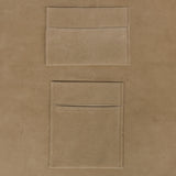 Beige Aufbewahrungstaschen aus weichem Material mit zwei praktischen Taschen, ideal für die Organisation von Kleinigkeiten und Accessoires