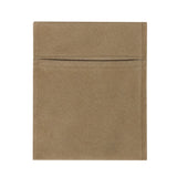 Beige Aufbewahrungstasche aus weichem Material mit glatter Oberfläche und einer praktischen Rückentasche für zusätzlichen Stauraum