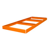 Zusätzlicher Regalboden für S-Rax Werkbank, 120 cm x 60 cm, aus robustem orangefarbenem Metall, ideal für zusätzlichen Stauraum und Organisation