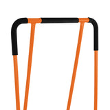 Gipskartonwagen mit orangefarbenem Gestell, schwarzen Griffen und stabilen Bremsen, ideal für den Transport von Trockenbauwänden