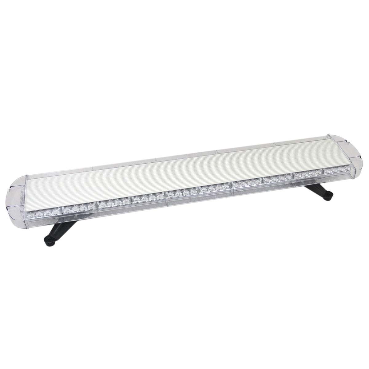 Bernsteinfarbenes LED-Notwarnlicht mit 1200 mm Länge, transparentem Gehäuse und Bedienfeld, ideal für Sicherheitsanwendungen und Sichtbarkeit