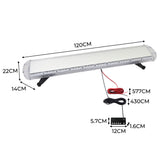 Bernsteinfarbenes LED-Notwarnlicht mit Bedienfeld, 120 cm lang, transparentes Gehäuse, klare LED-Leuchten, robustes Design, ideal für Sicherheitsanwendungen