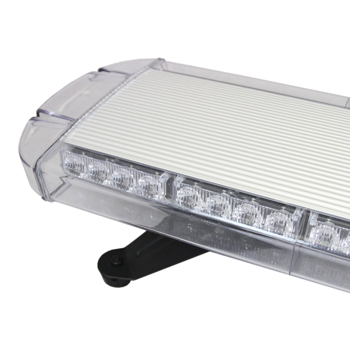 Bernsteinfarbenes LED-Notwarnlicht mit transparentem Gehäuse, 1200 mm lang, flache Form, mehrere Lichtleisten für hohe Sichtbarkeit