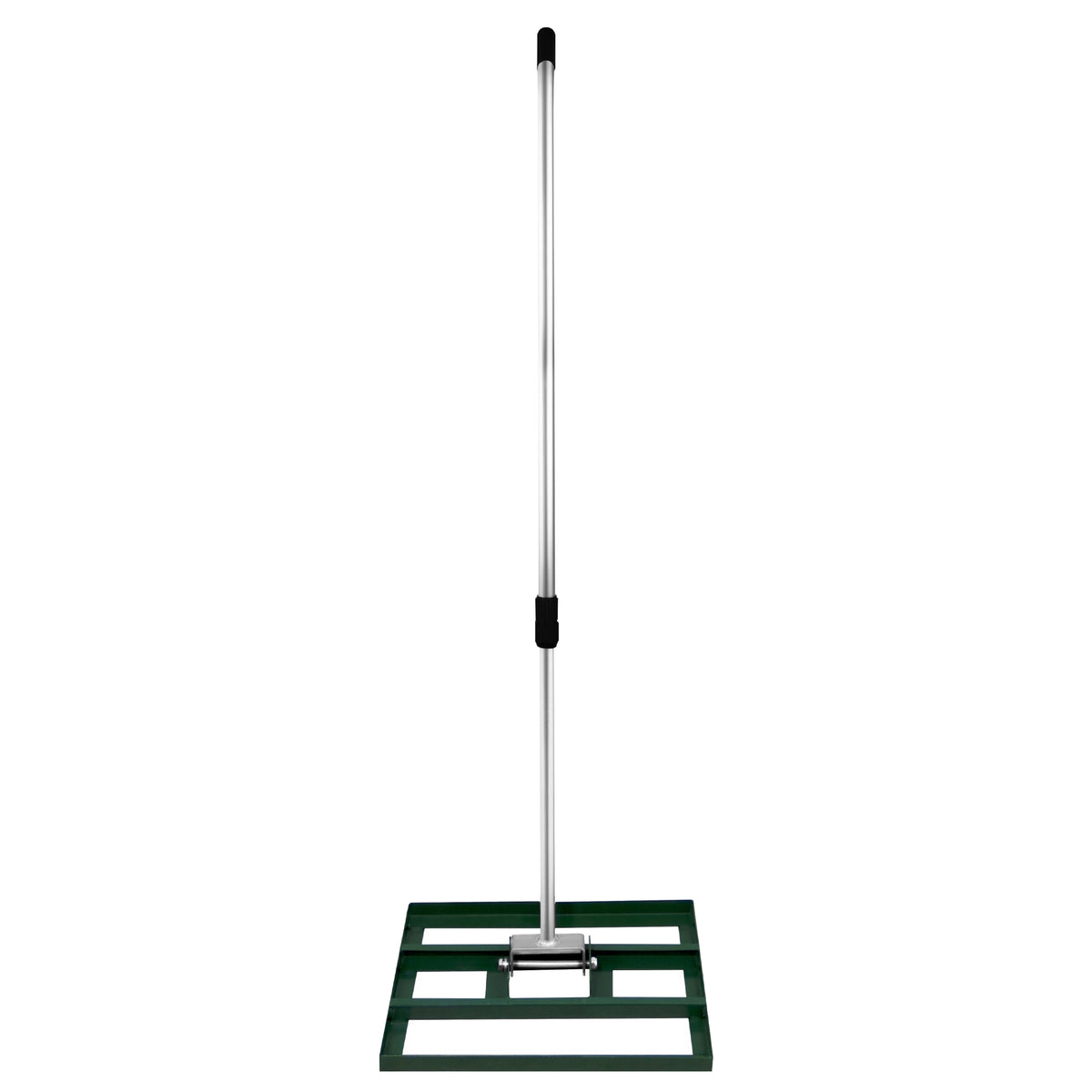 Grüner T-Mech Rasenrakel mit 50 cm breiter Basis und einem stabilen Aluminiumgriff, ideal zum Lüften und Pflegen des Rasens