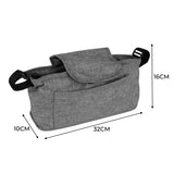 Gewebte graue Haustierwagen Fronttasche mit praktischen Griffen, Maße 32 cm x 16 cm x 10 cm, ideal für die Aufbewahrung von Zubehör und Snacks